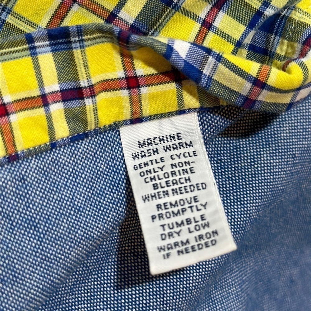 😊Ralph Lauren Men's Multi Color Double Lined Plaid Button-Down Shirt M - Picture 16 of 16